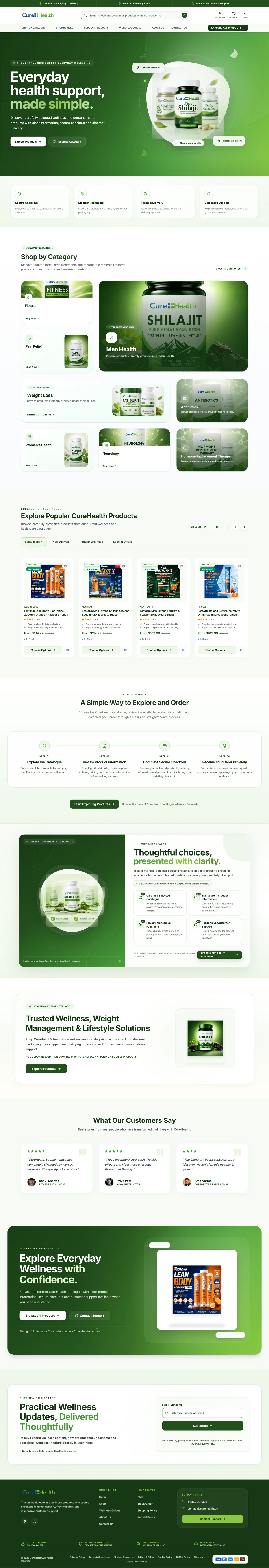 CureHealth USA - Webtrix Innovations E-Commerce Project